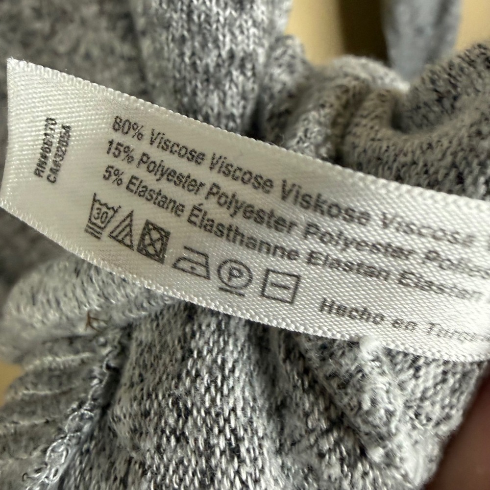 Saturday Sunday‎ Anthro Gray Marled Knit Shawl Collar Button Pullover Sweater - Picture 5 of 8